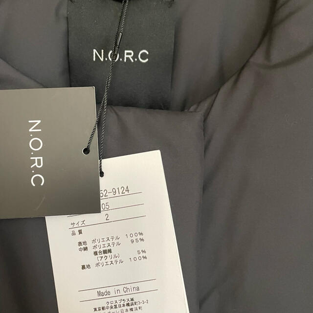 アウトレットの通販 ノーク norc パティングクルーロングコート ブラック サイズ2 ダウンジャケット