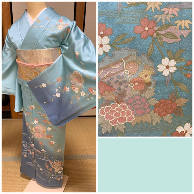 正絹 華やかな訪問着 - 着物