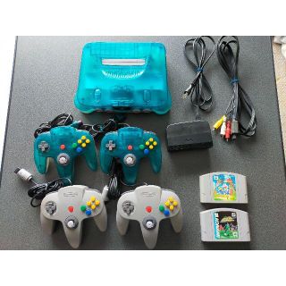 ニンテンドウ64(NINTENDO 64)のニンテンドウ64 本体 コントローラー ソフト セット(家庭用ゲーム機本体)