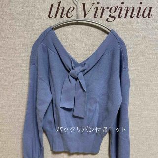 ザヴァージニア(The Virgnia)のThe Virginia バックリボン付きニット　アンゴラ(ニット/セーター)