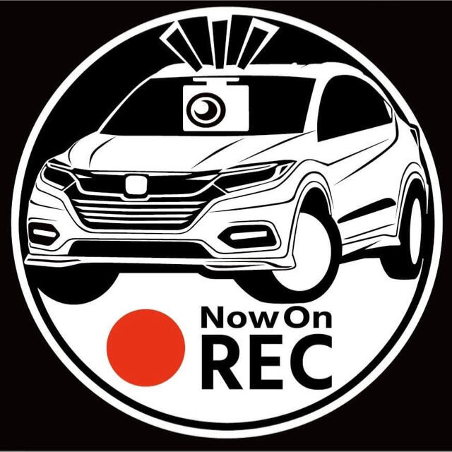 無料車種変更可能　ホンダ　ヴェゼル　ドラレコ　ドライブレコーダー　ステッカー 自動車/バイクの自動車(車外アクセサリ)の商品写真