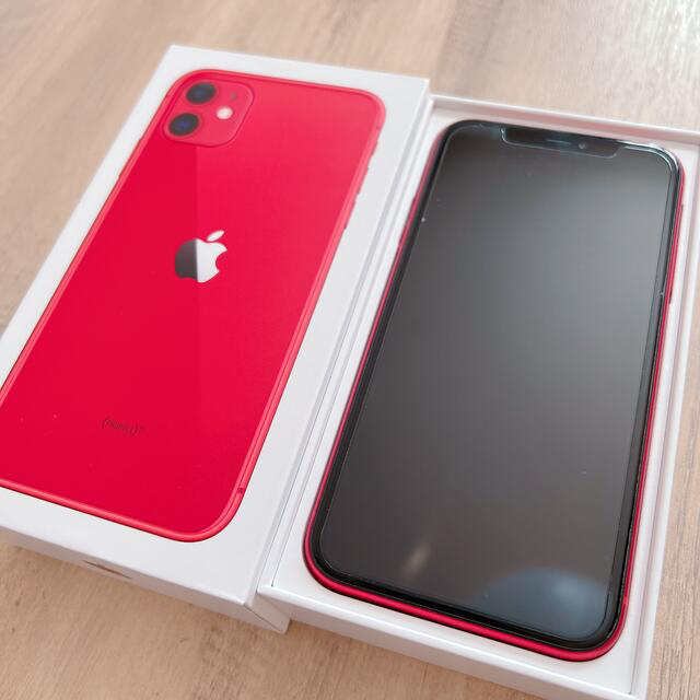 直売純正 iPhone 11 (PRODUCT)RED 128 GB SIMフリー スマートフォン