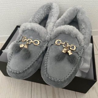 アグ(UGG)のUGG モカシン24.5 グレー(スリッポン/モカシン)