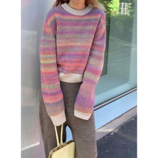 WRAPINKNOT グラデーション クロップド ニット - library.iainponorogo