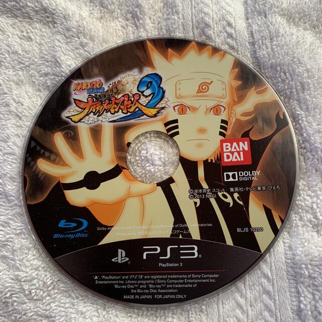 ディスクのみです。NARUTO-- 疾風伝 ナルティメットストーム3 PS3