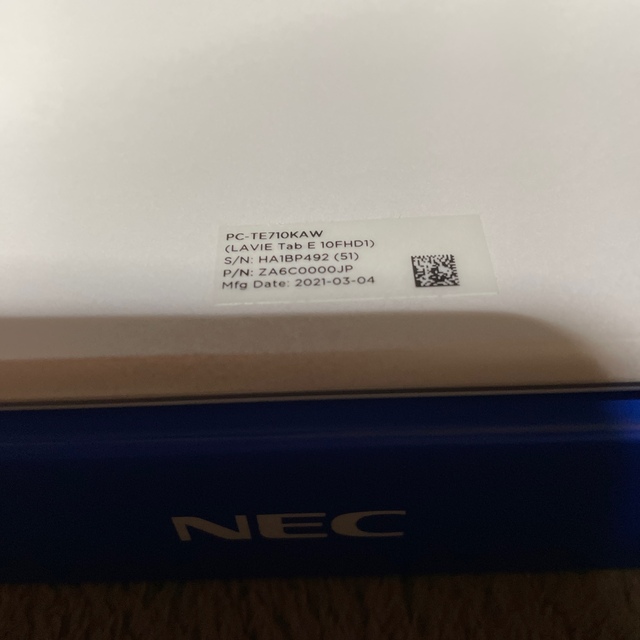 NEC(エヌイーシー)のNEC LaVie Tab E PC-TE710KAW スマホ/家電/カメラのPC/タブレット(タブレット)の商品写真