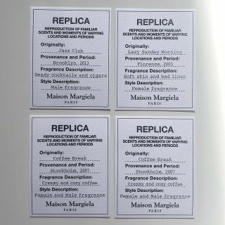 マルタンマルジェラ(Maison Martin Margiela)のメゾン マルジェラ　レプリカ　ムエット4枚(その他)