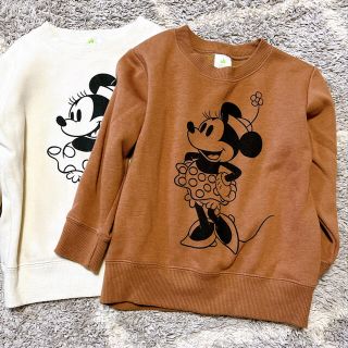 ディズニー(Disney)のミニーマウス 裏起毛トレーナー 90cm(Tシャツ/カットソー)