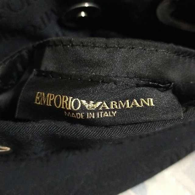 Emporio Armani(エンポリオアルマーニ)のエンポリオアルマーニ　ショルダーバッグ　ブラック×レザー　総柄　美品 メンズのバッグ(ショルダーバッグ)の商品写真