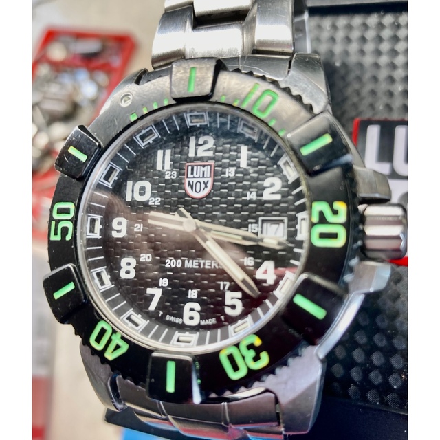 Luminox ref6402レアークリーンベゼルバッテリー交換済完動品の通販 by porshe964s shop|ルミノックスならラクマ - 極美品LUMI NOX 人気格安