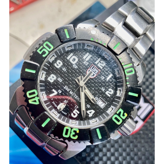 Luminox ref6402レアークリーンベゼルバッテリー交換済完動品の通販 by porshe964s shop|ルミノックスならラクマ - 極美品LUMI NOX 人気格安
