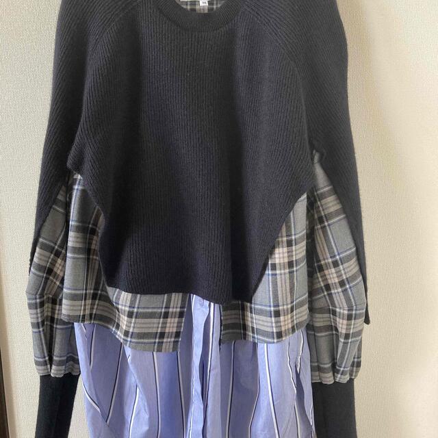 エンフォルドENFOLDシャツドッキングニット エンフォルドENFOLDシャツドッキングニット