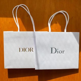 クリスチャンディオール(Christian Dior)のDior ディオール ショップ袋  (グレー文字x 1・ゴールド文字 x 1)(ショップ袋)