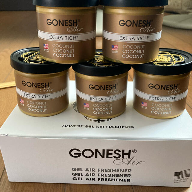 GANESH(ガネーシュ)の芳香剤ガーネッシュ　ココナッツ５缶 自動車/バイクの自動車(車内アクセサリ)の商品写真