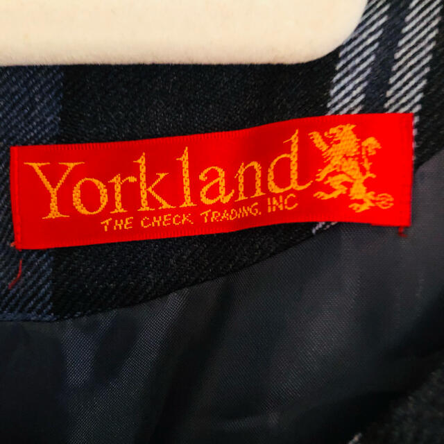 Yorkland(ヨークランド)のヨークランド　美品　チェックワンピース　ブルー レディースのワンピース(ひざ丈ワンピース)の商品写真