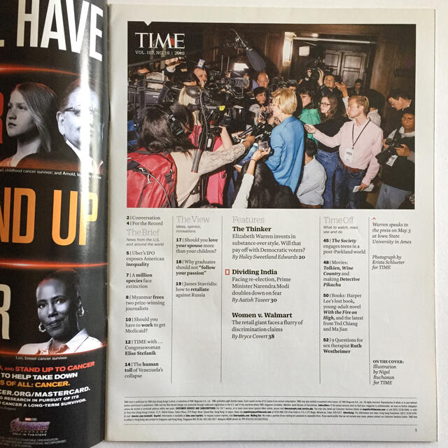 Time Asia 2019年 5/20号 エンタメ/ホビーの雑誌(ニュース/総合)の商品写真