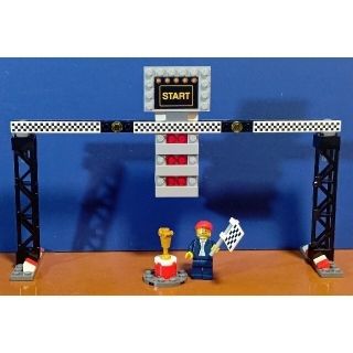 レゴ(Lego)のレゴ★スピードC ドラッグレーススタートシグナル＆オフィシャル 激レア(ミニカー)