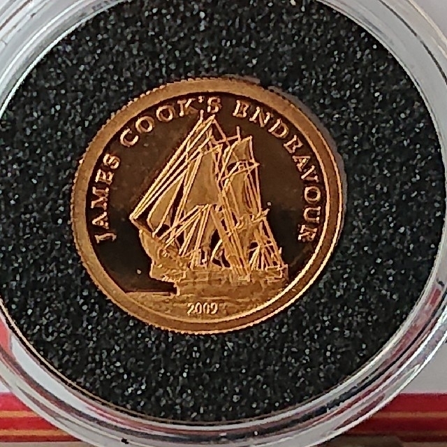 JAMES COOK'S ENDEAVOUR GOLD PROOF  COINJAMESCOOK