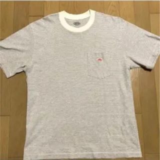 ダントン(DANTON)のDANTON ポケットTシャツ グレー/ホワイト L(Tシャツ/カットソー(半袖/袖なし))