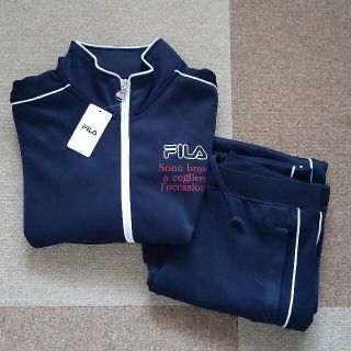 フィラ(FILA)の(新品·未使用) FILA フィラ ジャージ セットアップ ネイビーxホワイト(ルームウェア)