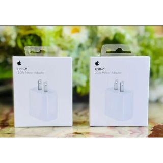 アップル(Apple)の〈Apple〉20W USB-C電源アダプタ 2個セット　アップル純正　正規品(変圧器/アダプター)