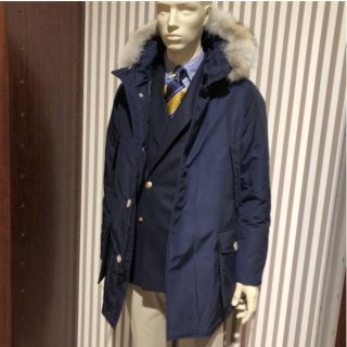 ウールリッチ(WOOLRICH)の★美品★WOOLRICH×BEAMS F/別注 60/40クロス/XS/ネイビー(ダウンジャケット)