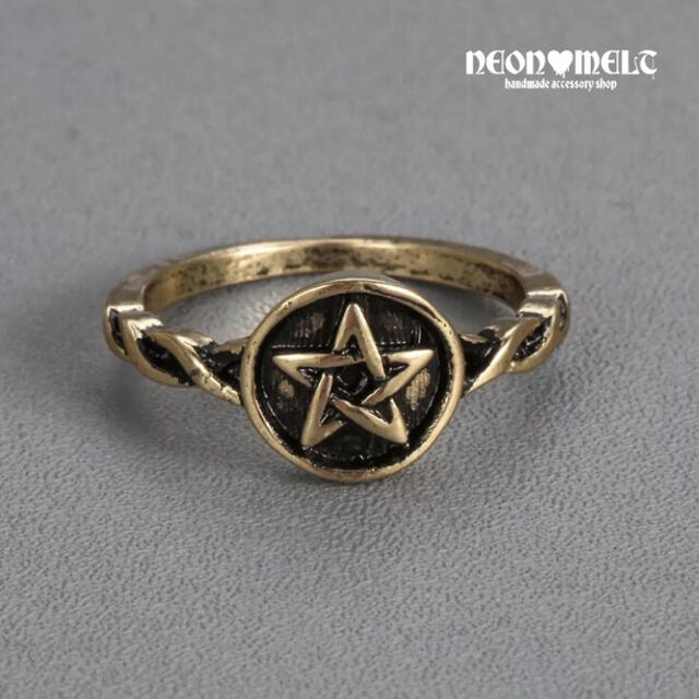 【179】Star black ー リング(gold) レディースのアクセサリー(リング(指輪))の商品写真