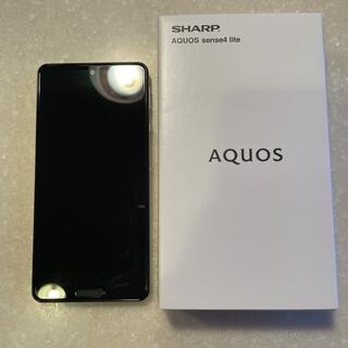 アクオス(AQUOS)の楽天モバイル AQUOS sense4 lite 64GB シルバー SH-RM(スマートフォン本体)