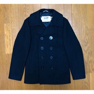 ショット(schott)の34 美品 Schott 753US Pコート タイト スリム ピーコート 濃紺(ピーコート)