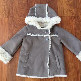 ベビーギャップ(babyGAP)のbaby GAP ギャップ キッズ ムートンコート 110 グレー(コート)