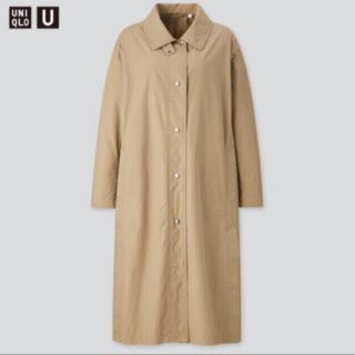 ユニクロ(UNIQLO)のユニクロユー　ライトロングコート　オリーブL(ロングコート)