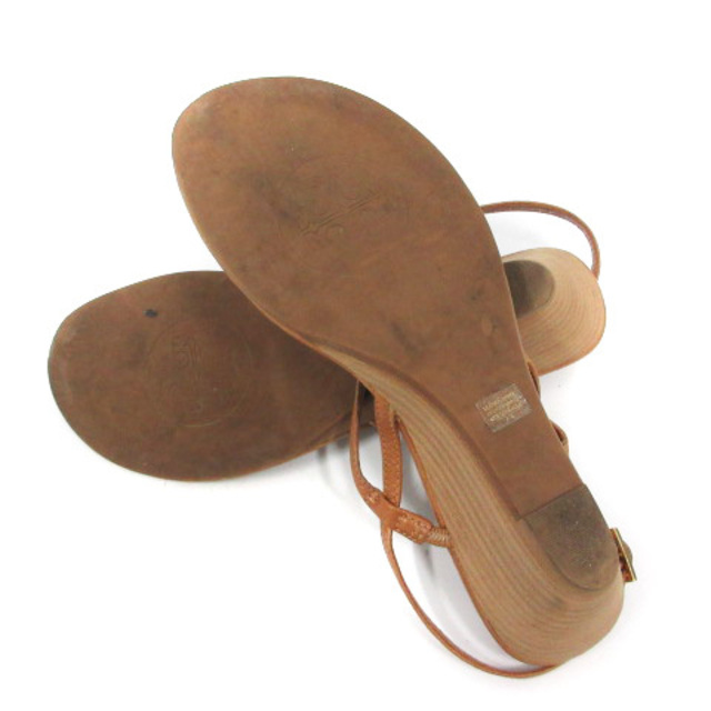 Tory Burch(トリーバーチ)のトリーバーチ サンダル シューズ ロゴ金具 トング 6.5 23.5cm 茶 レディースの靴/シューズ(サンダル)の商品写真