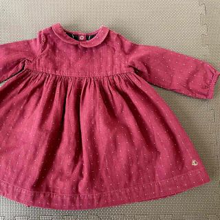 プチバトー(PETIT BATEAU)のプチバトー  ワンピース　86cm(ワンピース)