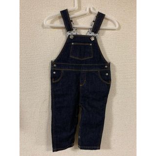 プチバトー(PETIT BATEAU)の試着のみ　プチバトー　デニムオーバーオール74㎝(ロンパース)