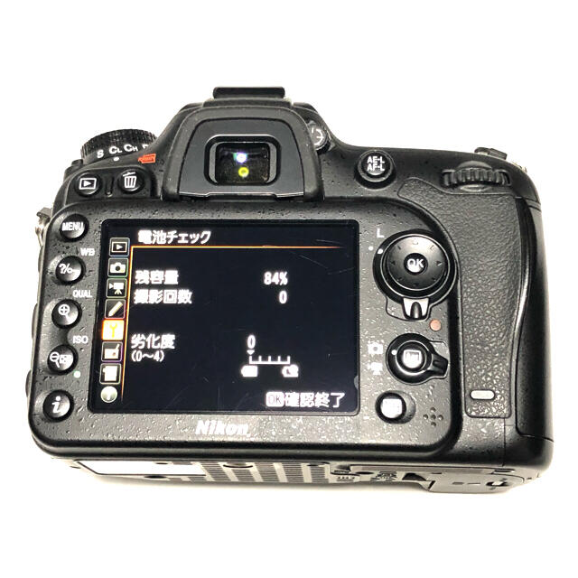 ニコン デジタル一眼レフ D7200 純正バッテリー２個付（劣化度０）