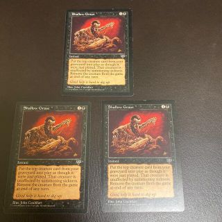 マジックザギャザリング(マジック：ザ・ギャザリング)のMTG 浅すぎる墓穴　英語版3枚(シングルカード)