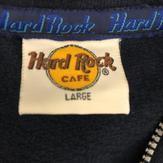 ハードロックカフェ  ハーフジップ　スウェット　ロゴ刺繍　90s ヴィンテージ