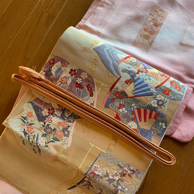 付け下げ（汕頭刺繍）袋帯　帯締め　セット♡ 卒業式　入学式　七五三　お宮参り