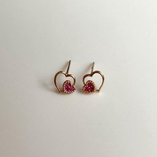 ジュエリーツツミ(JEWELRY TSUTSUMI)のツツミ　TSUTSUMI   ハートピアス　10Ｋ(ピアス)