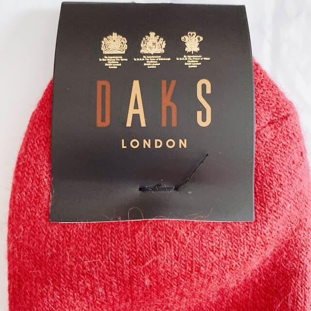 DAKS(ダックス)のDAKS アンゴラ混靴下 赤レッド レディースのレッグウェア(ソックス)の商品写真