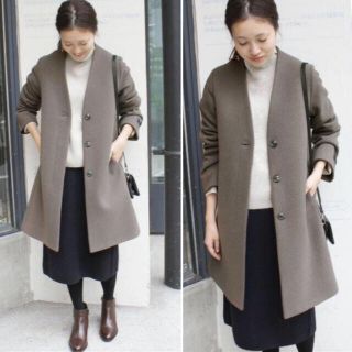 SLOBE IENA】VネックノーカラーコートS36 フリマアプリ ラクマ | SLOBE