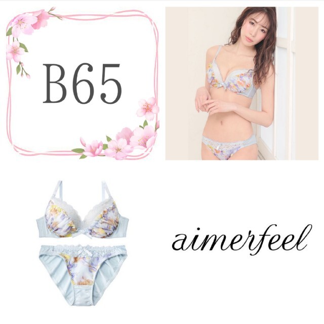 aimer feel(エメフィール)の【B65︎♥︎M】激レア‼️廃盤ブラジャー＆ショーツ♡aimerfeel レディースの下着/アンダーウェア(ブラ)の商品写真