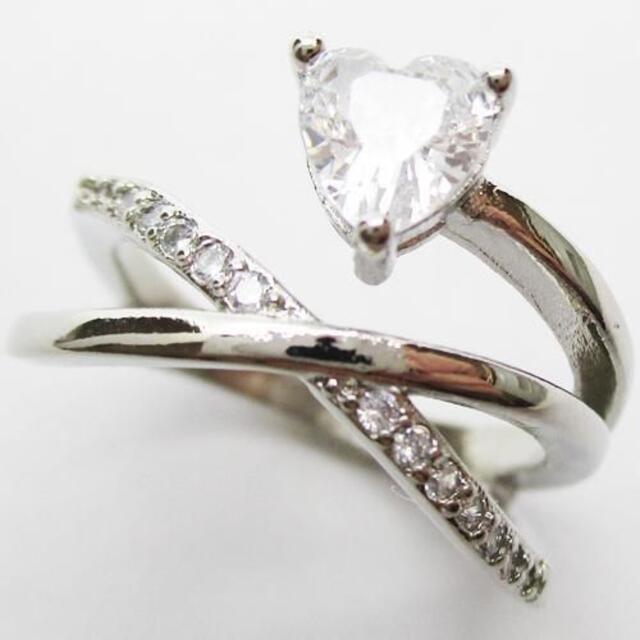 新品 5号 cz ダイヤモンド 色 リング ハート ピンキー ジルコニア 小さい レディースのアクセサリー(リング(指輪))の商品写真
