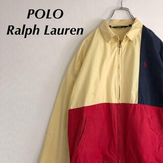 ポロラルフローレン(POLO RALPH LAUREN)のポロラルフローレン 刺繍ロゴ マルチカラー コットン ブルゾン ジャケット 古着(ブルゾン)