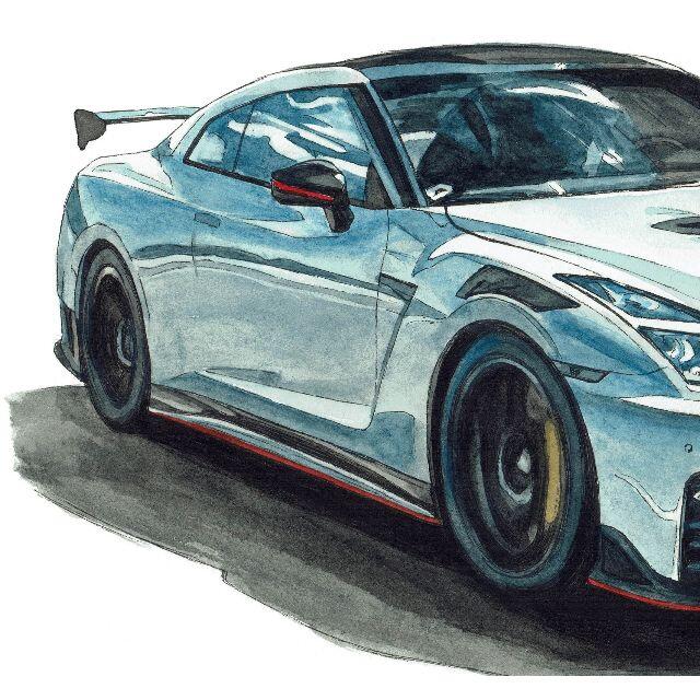 NC-504 GT-R/GT-R R35限定版画直 筆サイン額装●作家 平右ヱ門