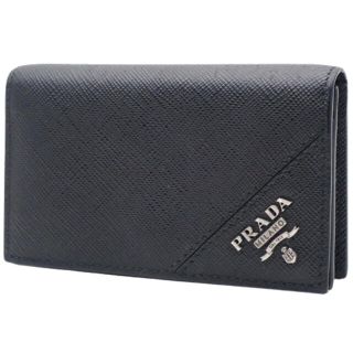 プラダ(PRADA)のプラダカードケース カードホルダー サフィアー ブラック 40802008629(名刺入れ/定期入れ)