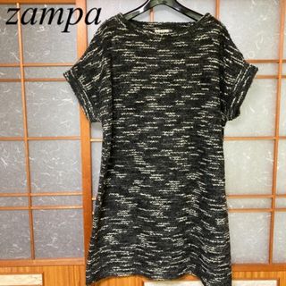 ザンパ(zampa)のZAMPA 着心地ラクチン＆体形カバーのオフショルダーワンピース　●匿名配送(ひざ丈ワンピース)