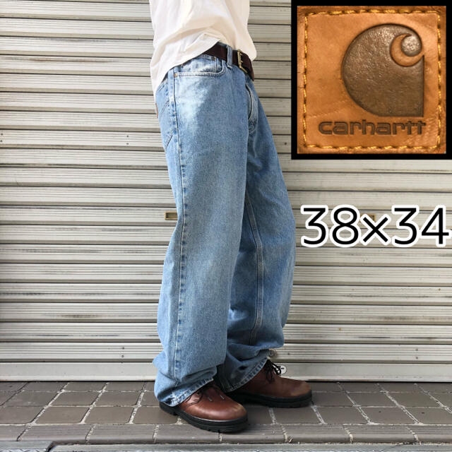 メキシコ製 カーハート デニム パンツ ジーンズ 38 × 34 古着 ゆるだぼ | フリマアプリ ラクマ