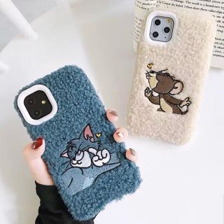 もこもこ　トムとジェリー iPhoneケース　iPhone11ケース(iPhoneケース)