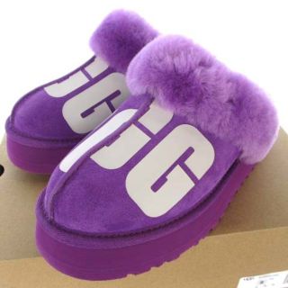 アグ(UGG)のUGG 新作 21AW ディスケット チョップド ボア サンダル 紫 25(サンダル)